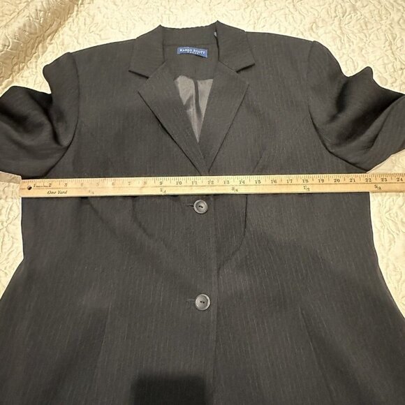 NWT Karen Scott Blazer Jacket Career Black Two-Button Pockets Women's Size 16W - Picture 7 of 11
